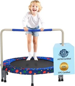 VEVOR Kindertrampoline, buitentrampoline 91,44 cm, opvouwbare trampoline met handvat, reboundtrampoline, tuintrampoline voor peuters, verjaardagscadeau voor kinderen vanaf 3 jaar, draagvermogen 100 kg, blauw