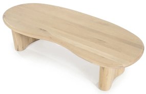 Organische Salontafel Eiken Naturel - 140 X 60cm.