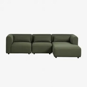 Rechtsmodulaire Chaise Longue Bank Van 3 Delen Fogler Teddystof Currygeel - Sklum