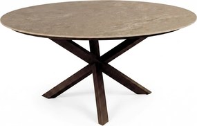 Taste by 4 Seasons Prado tuintafel terre met keramisch blad Ø 160 cm Tuintafel bruin weerbestendig
