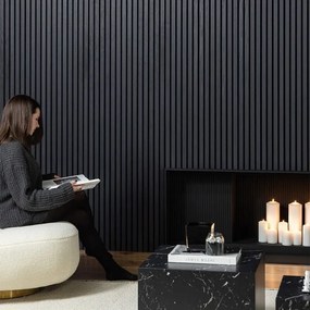 AKU Paneel Akoestisch Vilt Zwart 270x60x2,1cm - 270 cm x 60 cm x 2.1 cm | 10 kg | Paneli akoestische wandpanelen - AKU Wandpanelen