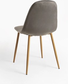 Set 4 Teok Fluwelen Stoelen