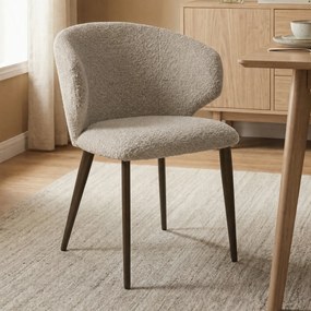 Bruin Potige Eetstoel Taupe