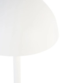 Tafellamp met dimmer mushroom wit incl. LED oplaadbaar - Maureen Modern IP44 rond Binnenverlichting Lamp