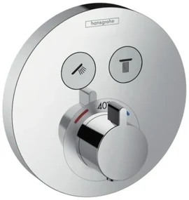 Hansgrohe ShowerSelect Inbouwmengkraan rond met 2 douchefuncties chroom inclusief iBox Universal inbouwdeel 0457051/0451561
