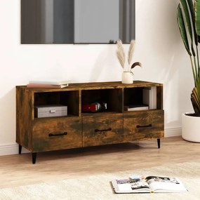 vidaXL Tv-meubel 102x35x50 cm bewerkt hout gerookt eikenkleurig