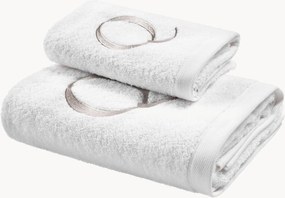 Katoenen handdoekenset Monogram van A tot Z, 2-delig