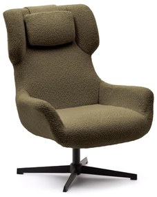 Kave Home Zalina Draaibare Fauteuil Bruin Boucle