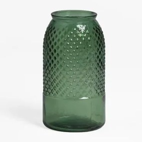 Vaas van gerecycled glas 27,5 cm Dinte Groen – kool - Sklum