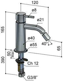 Hotbath Archie bidetmengkraan RVS