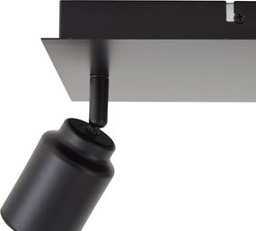 Moderne badkamer spot zwart vierkant 3-lichts IP44 - Ducha