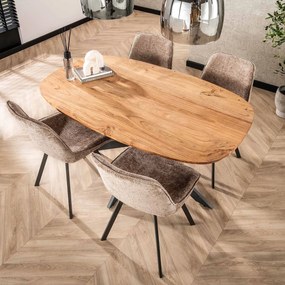 Kleine Eettafel Deens Ovaal Acacia 150 X 90 Cm - 150 X 90cm.
