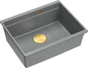 granieten spoelbak Logan 100 Grey Metallic
