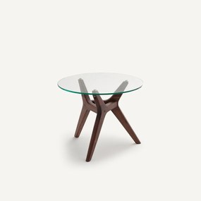 Salontafel notenhout ø50 cm, Maricielo