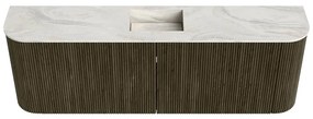 Mondiaz Joya DLux 125cm toiletmeubel ronding links/rechts shadow met wastafel faye midden zonder kraangat ostra