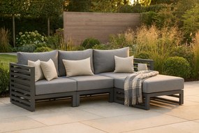 Chaise Loungeset 3 personen Aluminium Grijs Santika Furniture Santika Jaya