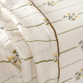 Hoeslaken in tetra, bloemenprint, RISETTI