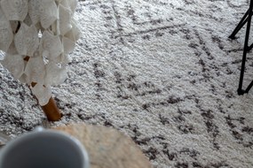 Tapijt BERBER RABAT G0526 crème / bruinrand ,  Barber , marokkaanse shaggy