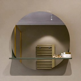 Mondiaz Spot spiegel rond Ø50cm met planchet cale