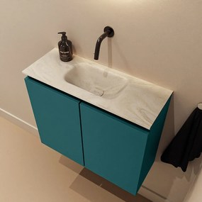 Mondiaz Ture DLux toiletmeubel 60cm smag met wastafel ostra midden zonder kraangat