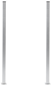 vidaXL Schuttingpalen 2 st 185 cm aluminium