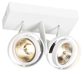 Moderne plafondSpot / Opbouwspot / Plafondspot wit 2-lichts GU10 70mm - Master Modern GU10 Binnenverlichting Lamp