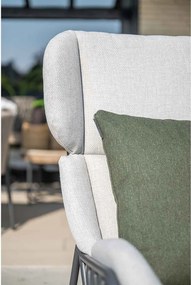 Garden Impressions Fresno loungestoelen donker grijs - Mati bijzettafel Ø50x48 cm