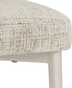 IRIS Beige (stof Juto 4) / grijs-beige frame (kashmir) – MODERNE GESTOFFEERDE STOEL VOOR WOONKAMER/EETKAMER BOHO