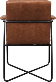 Eetkamerstoel - Henry - lederlook Soft cognac