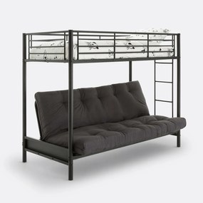 Mezzanine bed met bank, JANIK