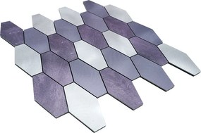 Zelfklevende Mozaïektegels Metaal | Picket Paars | 30×30 cm | Keuken, Bad &amp; WC