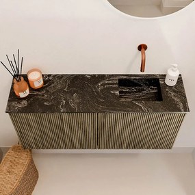 Mondiaz Joya DLux 90cm toiletmeubel dusk met wastafel faye rechts zonder kraangat lava