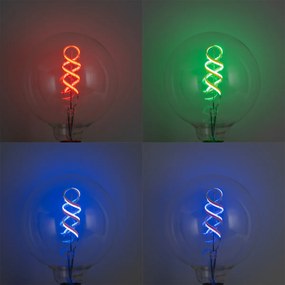 Smart E27 dimbare LED lamp G125 helder RGBW 4W 250 lm 2700K