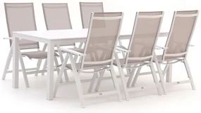 Bellagio Avenza/Menzano 220cm dining tuinset 7-delig verstelbaar