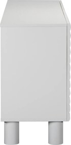 Mat Wit Dressoir Met Strepen 150 Cm - 150x40x75cm.