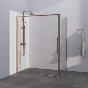 Brauer Season douchecabine met schuifdeur 140x100cm koper