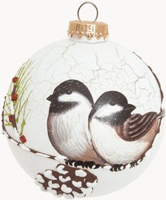 Handbeschilderde kerstbal Bird Couple