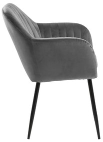 Eetkamerstoel Met Arm Grijs Velvet