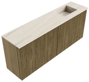 Mondiaz Joya DLux 100cm toiletmeubel dusk met wastafel faye rechts zonder kraangat meli