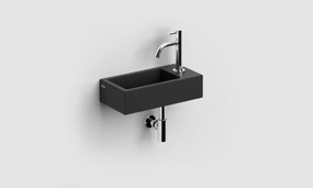 Clou Flush 3 keramische fontein 36cm met kraangat rechts zwart mat