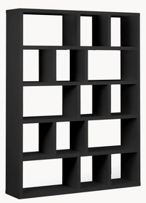 Boekenkast Berlin 5 Levels 150 - zwart gelakt