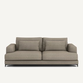 4-zits slaapbank van getextureerd linnen viscose, Marsile