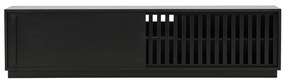 TV Meubel Met Schuifdeur Zwart - 180x40x45cm.