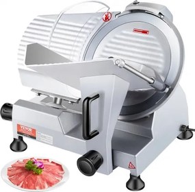 VEVOR Commerciële Vleesmolen 320W, Elektrische Vleesmolen met 30,48 cm Koolstofstalen Mes, 0-15 mm Verstelbare Dikte voor Vlees