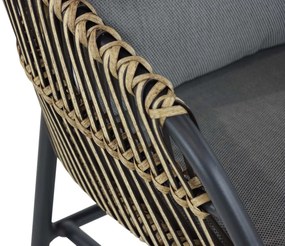 Coco Nathan Barstoel Aluminium/wicker Taupe