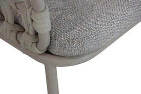 Tuinset Ronde Tuintafel 6 personen 180 cm Aluminium/rope Grijs  Coco Barcelona/Fungo