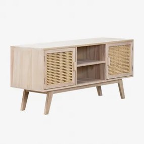 Ralik Design Tv-meubel 120x40 Cm Van Hout Licht Natuurlijk Hout - Sklum