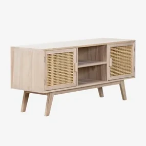 Tv-meubel In Hout Ralik Design Natuurlijk Hout - Sklum