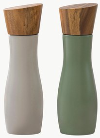 Zout- en pepermolen Essentials met deksel van acaciahout, 2-delig