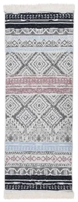 vidaXL Vloerkleed 100x300 cm katoen roze en aqua